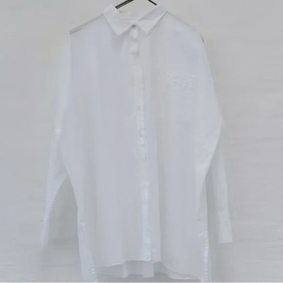 Hannoh Wessel Designer White Button-Up Shirt - Picture 10 of 11